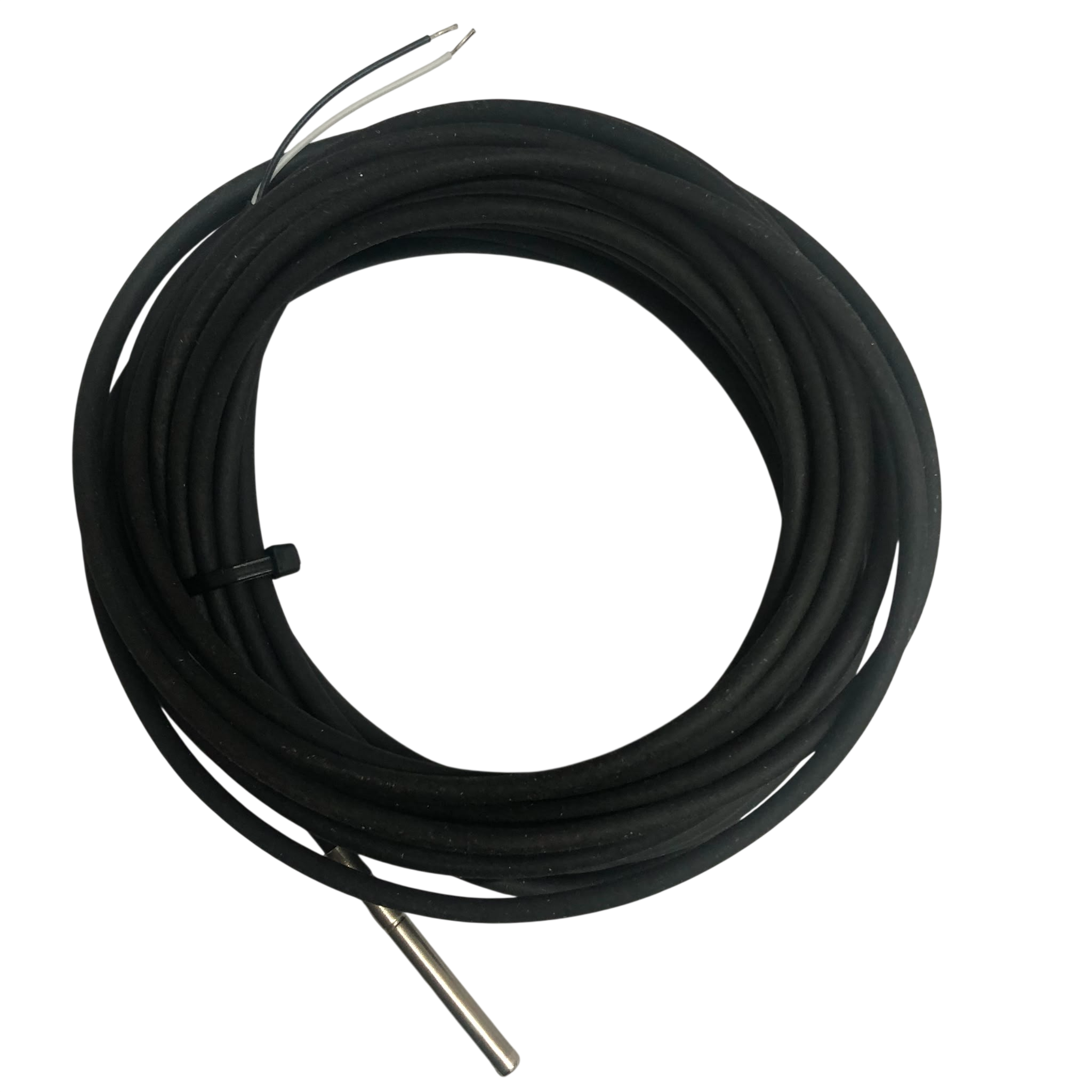 Black Temp sensor cable with silver probe