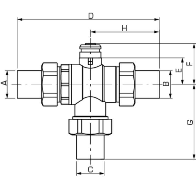 ESBE Motorized Ball Valve - MBA132 External Thread with Adapters